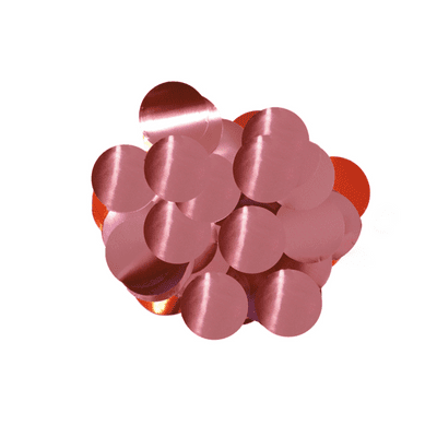 Metallic Light Pink Foil Confetti | 10mm Metallic Round | 50g Bag