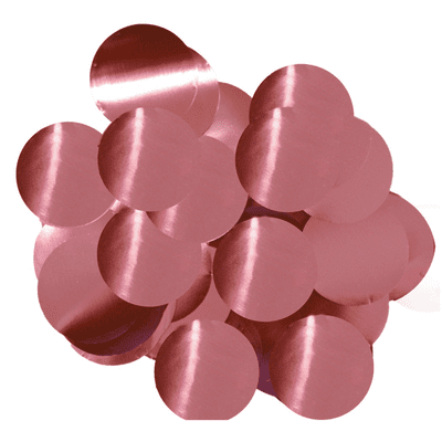 Metallic Light Pink Foil Confetti | 25mm Metallic Round | 50g Bag