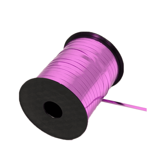 Eleganza Metallic Light Pink Balloon Ribbon - 250 yard x 5mm curling ribbon for balloons.