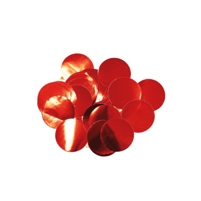 Metallic Red Foil Confetti | 10mm Metallic Round | 50g Bag