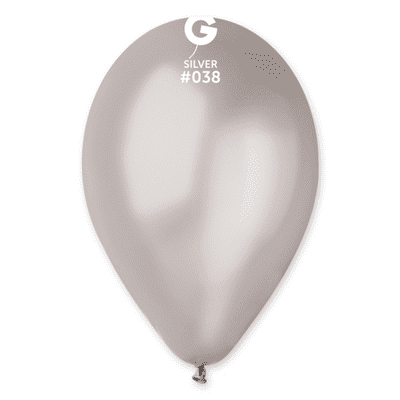 Metallic Silver 13 inch Balloons - Gemar 13