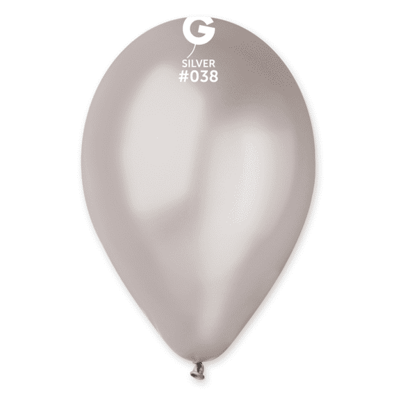 Metallic Silver 13 inch Balloons - 13