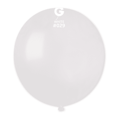 Metallic White 19 inch Balloons - Gemar 19