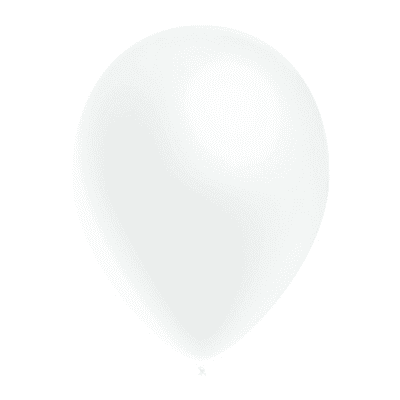 Metallic White 5 inch Balloons - Decotex 5