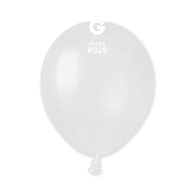 Metallic White 5 inch Balloons - Gemar 5