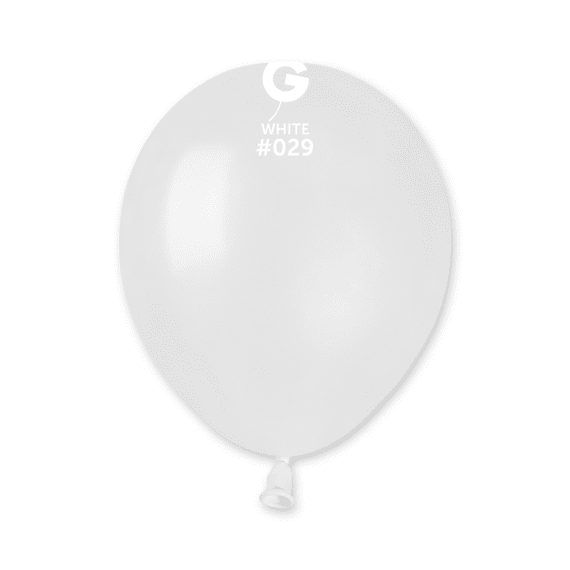 Metallic White 5 inch Balloons - 5