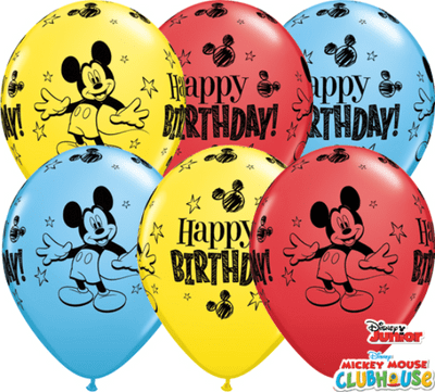 Mickey Mouse Birthday Balloons - 11 Inch Balloons (25pcs)