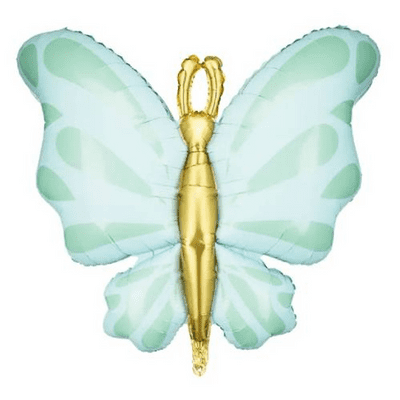 Mint Butterfly Large Foil Balloon 1pc (PartyDeco 28