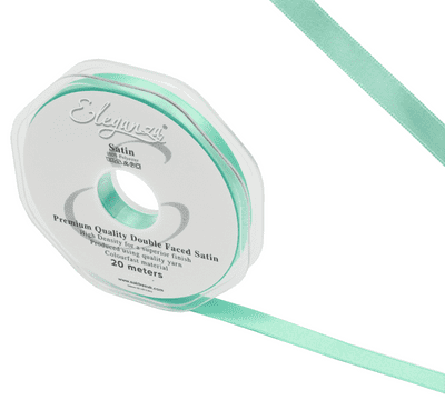 Mint Double Faced Satin Ribbon 10mm x 20m (Eleganza) 1pc