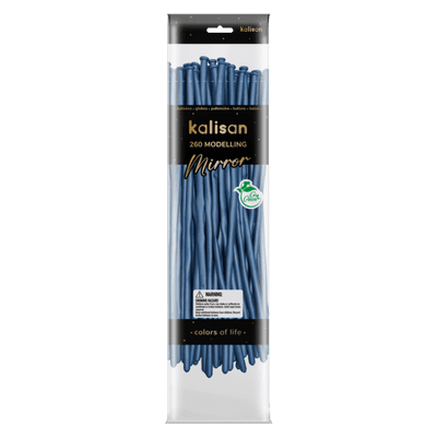 Mirror Blue 260Q (Nozzle Up) - Kalisan Modelling Balloons 50pcs