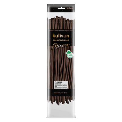 Mirror Chocolate 260Q (Nozzle Up) - Kalisan Modelling Balloons 50pcs