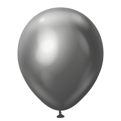 Mirror Space Grey 12 inch Balloons - Kalisan 12