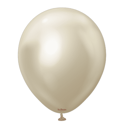 Mirror White Gold 12 inch Balloons - Kalisan 12