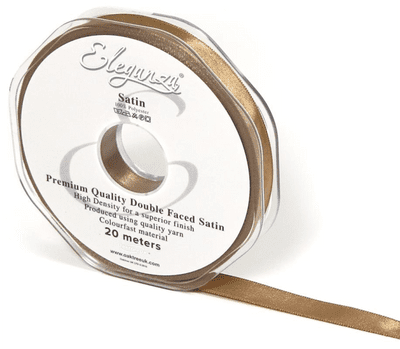 Mocha Double Faced Satin Ribbon 10mm x 20m (Eleganza) 1pc