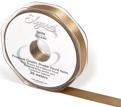 Mocha Double Faced Satin Ribbon 15mm x 20m (Eleganza) 1pc
