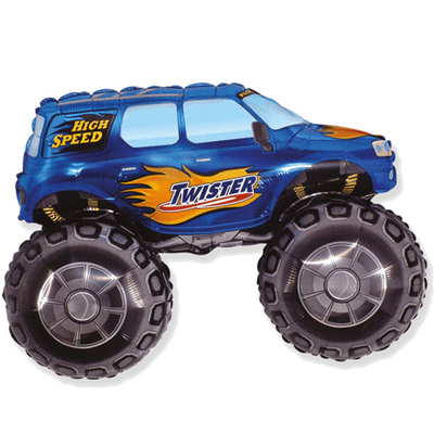 Monster Truck Blue Foil Balloon 1pc (Flexmetal 38
