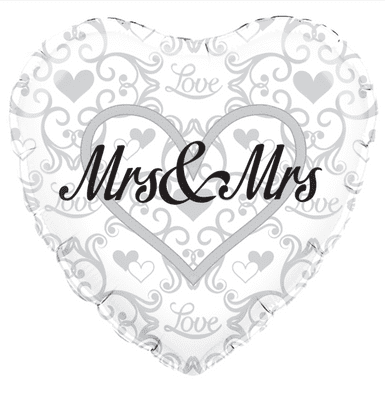 Mrs & Mrs Foil Balloon (18