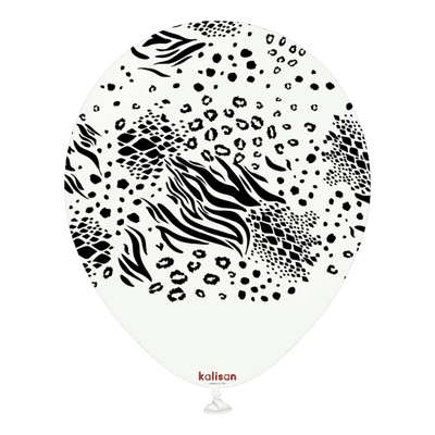 Mutant - White w. Black Ink 12 inch Kalisan Balloons 25pcs