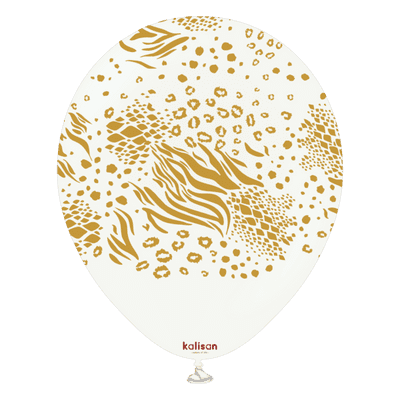 Mutant - White w. Gold Ink 12 inch Kalisan Balloons 25pcs