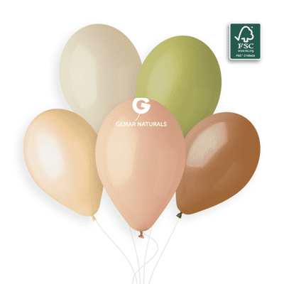 Natural Assorted 13 inch Balloons - Gemar 13