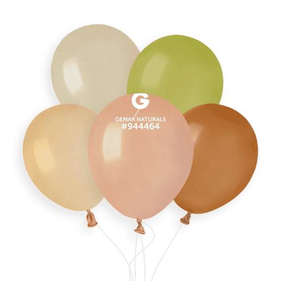 Natural Assorted 5 inch Balloons - 5