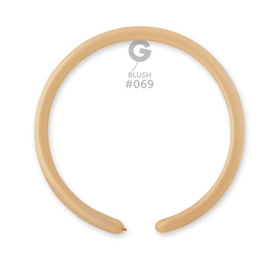 Natural Blush 1 inch Modelling Balloons - Gemar 160Q Balloons 100pcs