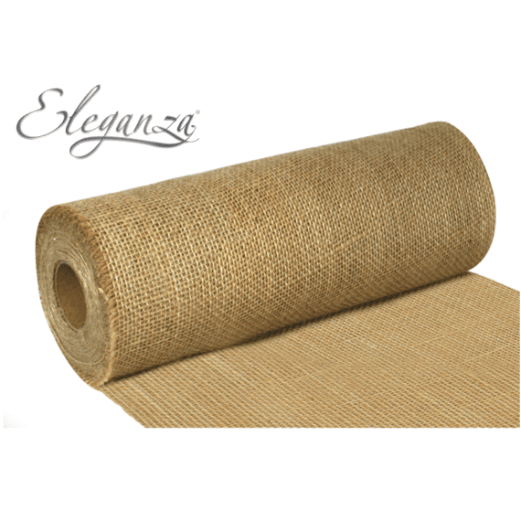 Natural Hessian Cut Edge Ribbon  29cm x 9.1m