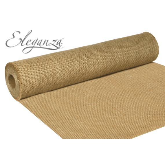 Natural Hessian Cut Edge Ribbon  50cm x 9.1m