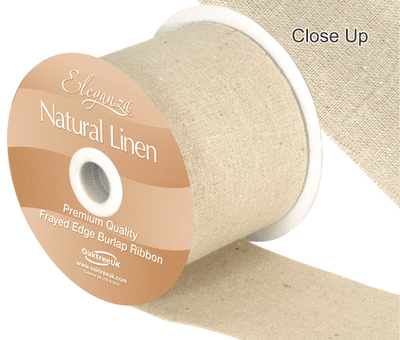 Natural Linen Frayed Edge 70mm x 10m (Eleganza) 1pc