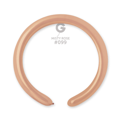 Natural Misty Rose 2 inch Modelling Balloons - Gemar 260Q Balloons 100pcs