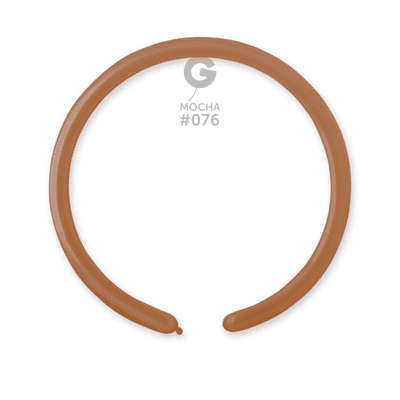 Natural Mocha 1 inch Modelling Balloons - Gemar 160Q Balloons 100pcs