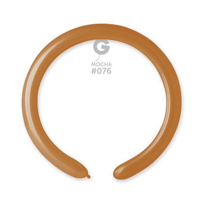 Natural Mocha 2 inch Modelling Balloons - Gemar 260Q Balloons 100pcs