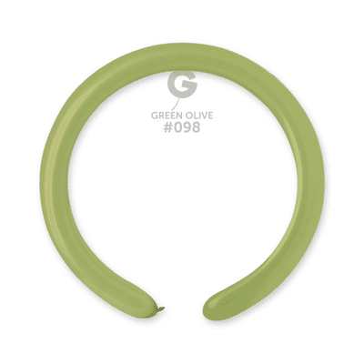 Natural Olive Green 2 inch Modelling Balloons - Gemar 260Q Balloons 100pcs