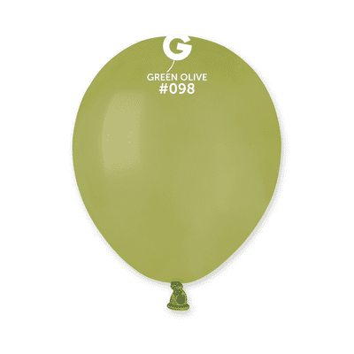 Natural Olive Green 5 inch Balloons - Gemar 5