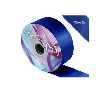 Navy Blue Poly Ribbon 50mm x  91m (Eleganza) 1pc