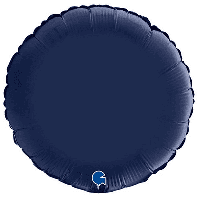 Navy Blue Satin Round Foil Balloon (18