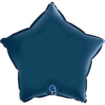 Navy Blue Satin Star Foil Balloon (18