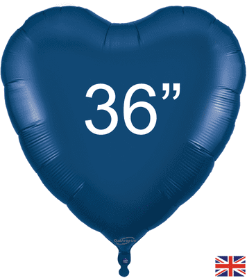 Navy Heart Foil Balloon (36