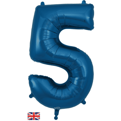 Navy Number 5 Balloon - Foil Number Balloon 1pc (34