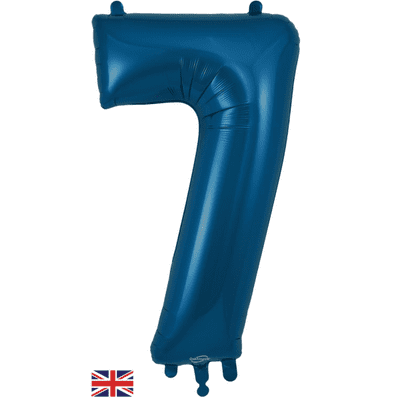 Navy Number 7 Balloon - Foil Number Balloon 1pc (34
