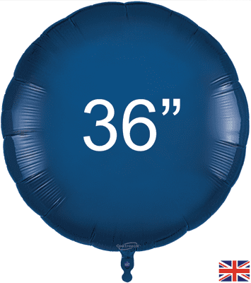 Navy Round Foil Balloon (36