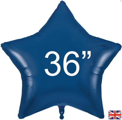 Navy Star Foil Balloon (36