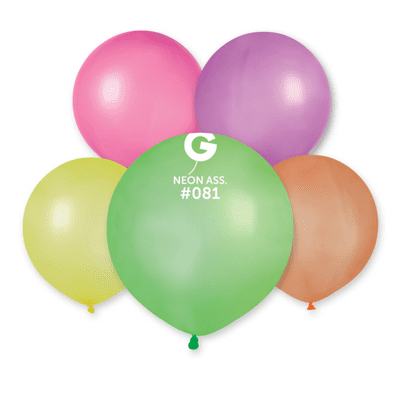 Neon Assorted 19 inch Balloons - Gemar 19
