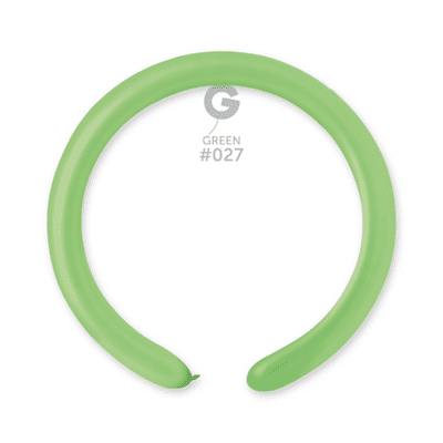 Neon Green 2 inch Modelling Balloons - Gemar 260Q Balloons 100pcs