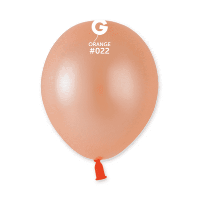 Neon Orange 5 inch Balloons - Gemar 5