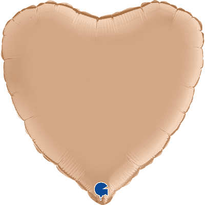 Nude Satin Heart Foil Balloon (18