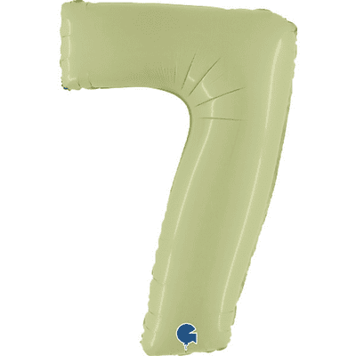 Olive Green Number 7 Balloon - Foil Number Balloon 1pc (40