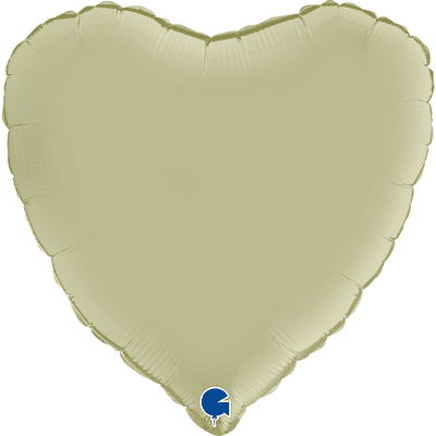 Olive Green Satin Heart Foil Balloon (18