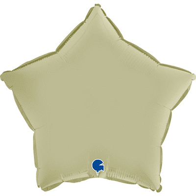 Olive Green Satin Star Foil Balloon (18