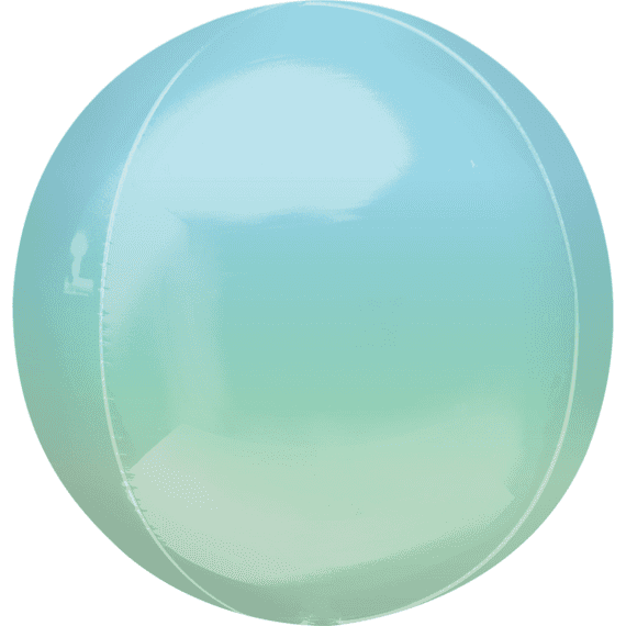 Ombre Orbz Balloon - Blue & Green Ombre Orbz Balloons